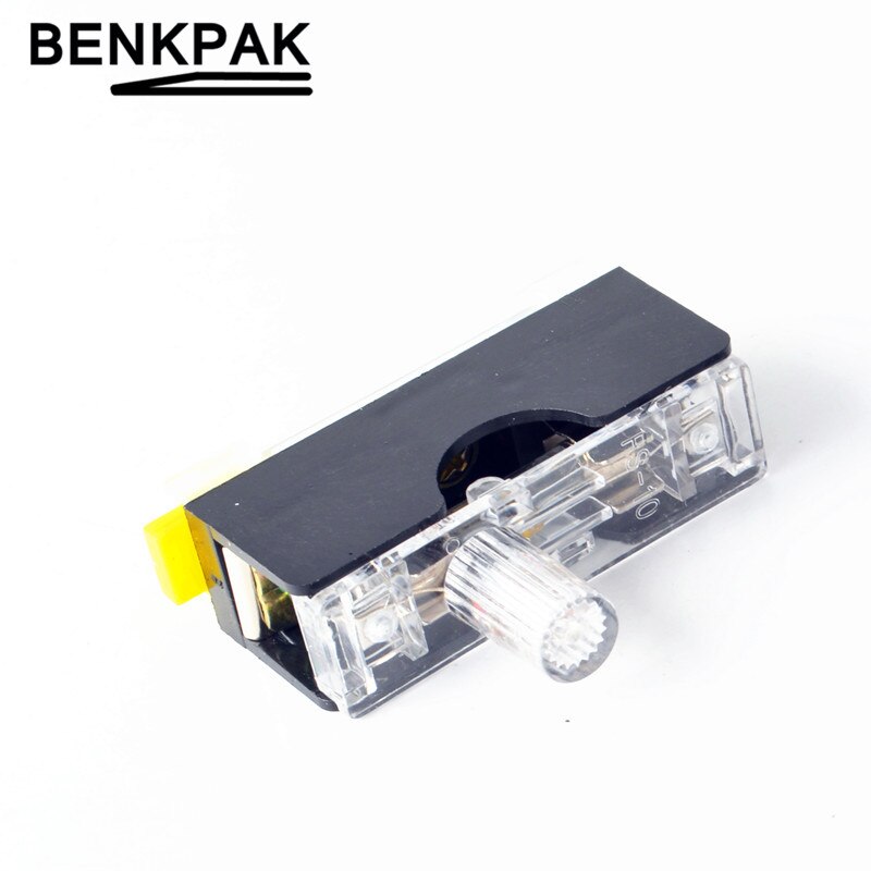 Portafusibles de vidrio de carril DIN de 35MM, caja de fusibles de guía única con fusible de 10A, 6x30mm