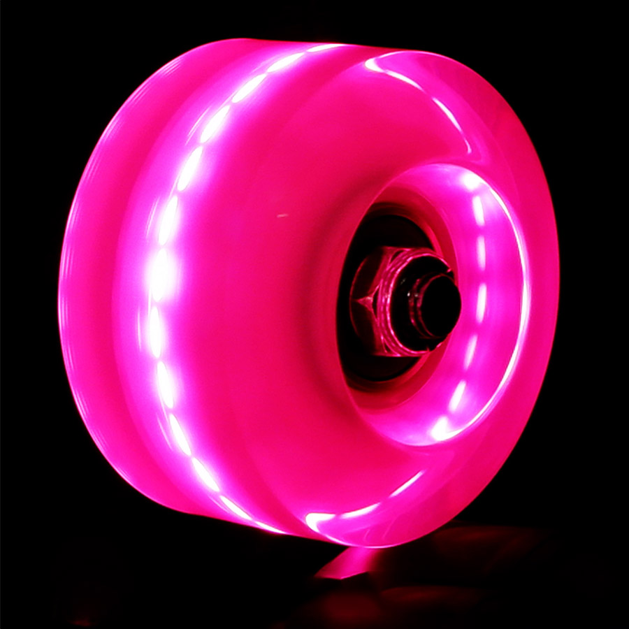 Ruedas de patín con iluminación LED , con 608 rodamientos, neumáticos de patinaje Quad de 58mm, 82a, para interiores y exteriores, de doble línea