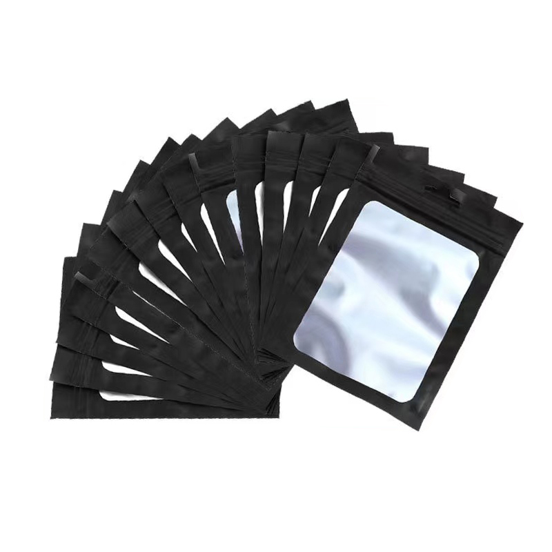 20-50 Stuks Matte Zip Lock Plastic Zak Aluminiumfolie Hologram Voedsel Pouch Kleine Waterdichte Rits Hersluitbare zakjes Geschenkverpakkingen
