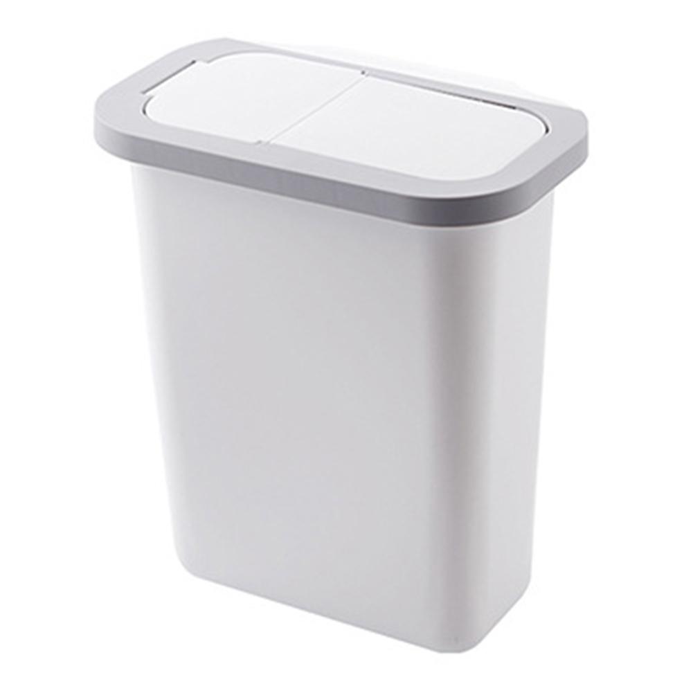 Hangende prullenbak kleine keukenafvalbak afvalbak sorteren afvalbak met deksel voor keukenkastdeur voor badkamertoilet: Wit zonder lade