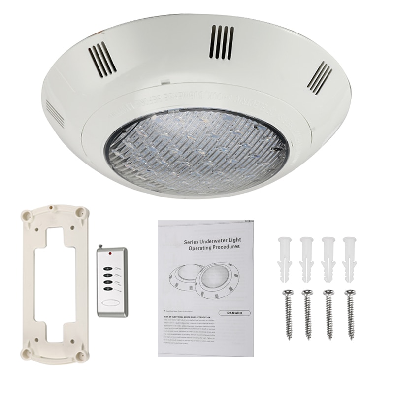 24LED RGB Underwater Swimming Pool Light 12V 45W RGB+Remote Controller Multi-Color Waterproof Underwater Lamp Outdoor Lighting