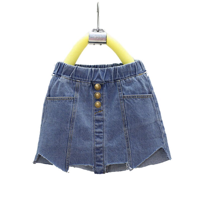 Summer Toddler Teenage Big Girls Denim Skirts Children Clothes Girl Skirt Jean A-Line Kids Bottoms Jeans 2 3 4 5 6 7 Years