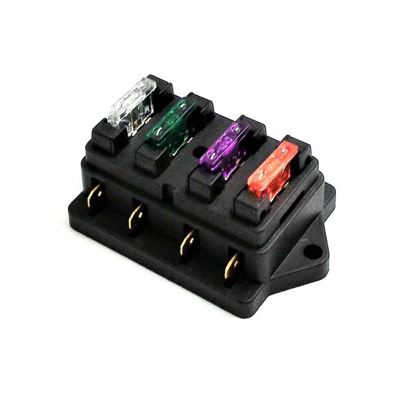 4- Und 5-Wege Sicherungskasten Für 12V/24V – Mit ATO/ATC Flachsicherungen, Inkl. Sicherungen, Für Auto, LKW & Boot