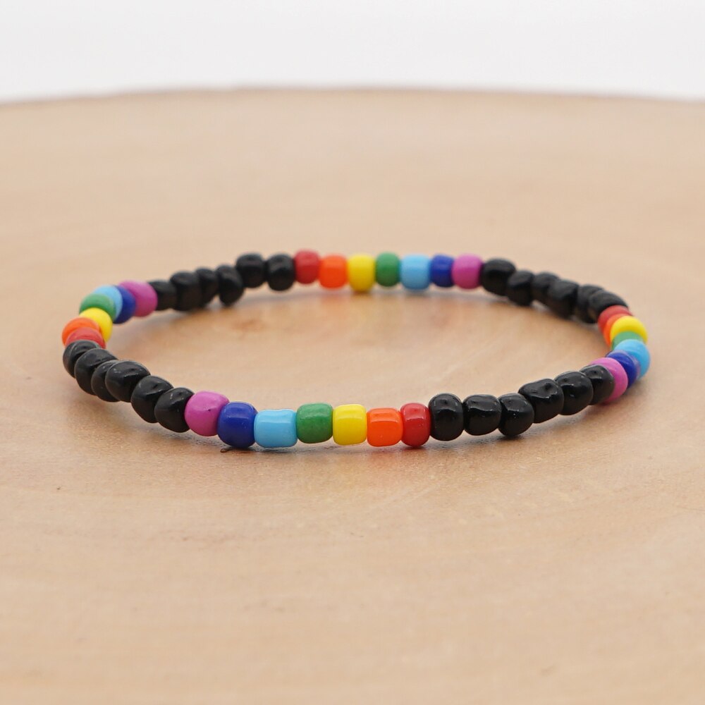 Go2 boho regenboog bohemian zaadkralen armband voor dames zomer handgemaakte sieraden elastische japanse kraal