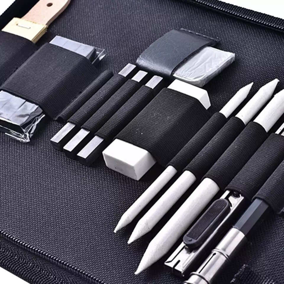 32Pcs/Set Drawing Sketch Charcoal Pencil Eraser Art Craft Painting Sketching Kit Artist's Pencils Drawing Supplies