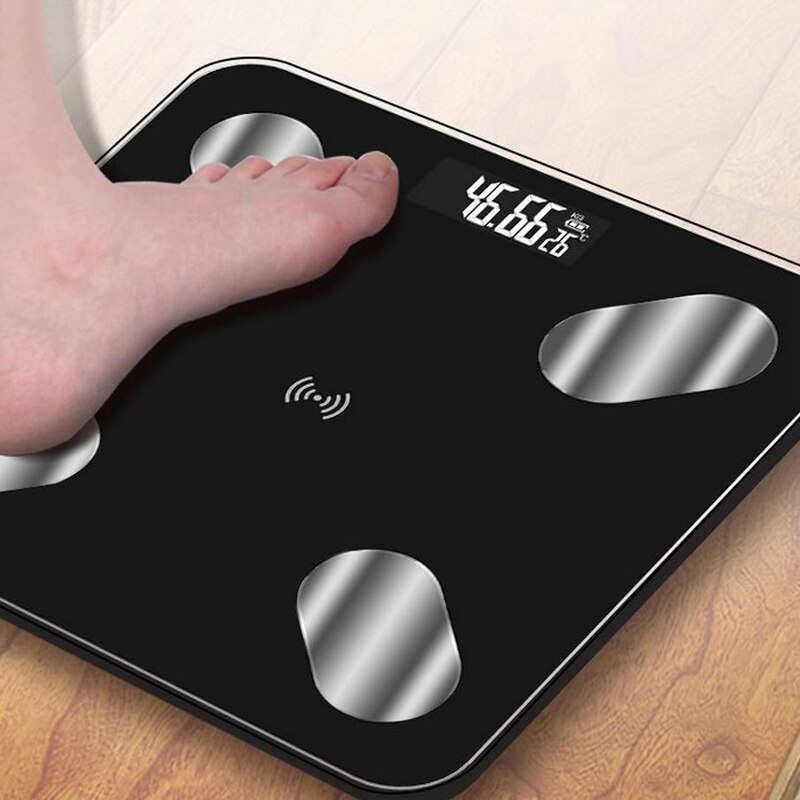Bluetooth Smart Electronic Scale Digital Display Battery Powered Body Fat Scales
