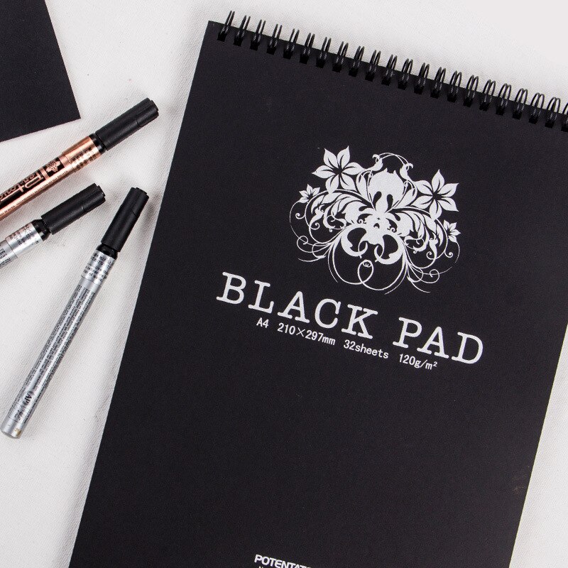 A4 Black Card Painting Sketch Sketch Comic Black Cardboard Painting Black Paper