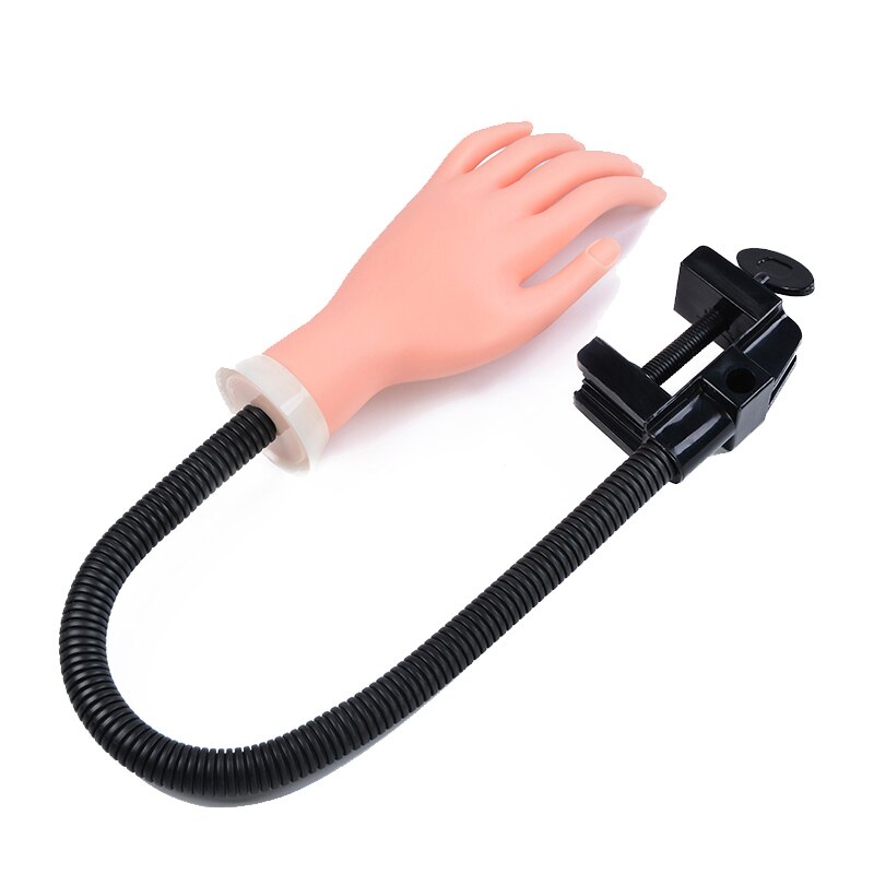 Mano Flexible para práctica de manicura, modelo de mano Flexible y reutilizable, dedo Flexible con puntas para uñas, modelo de entrenamiento ajustable para manos: Unpositionable