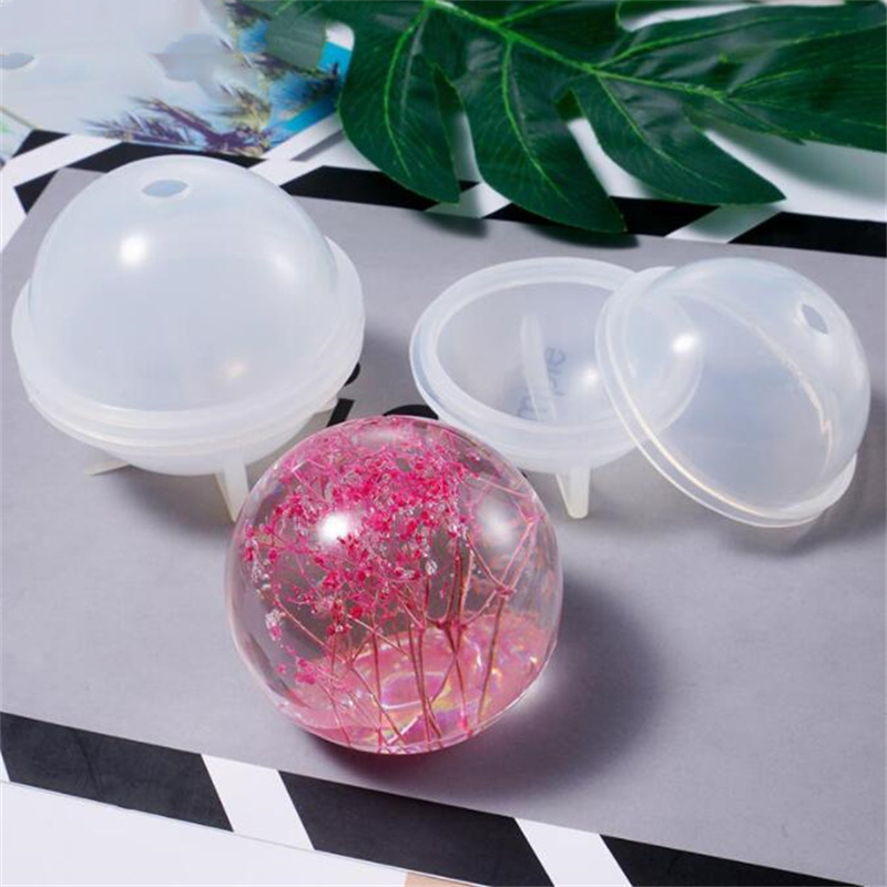 1pc Handmade Epoxy Silicone Mold 3D Planet Ball Craft Mold Making Tool Mould UV Resin Epoxy Dried Flower Resin 20/30/40mm