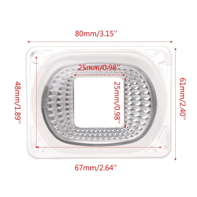 Led Lens Reflector Voor Led Cob Lampen Pc Lens + Reflector + Siliconen Ring Cover Schaduw Meting Analyse-instrumenten