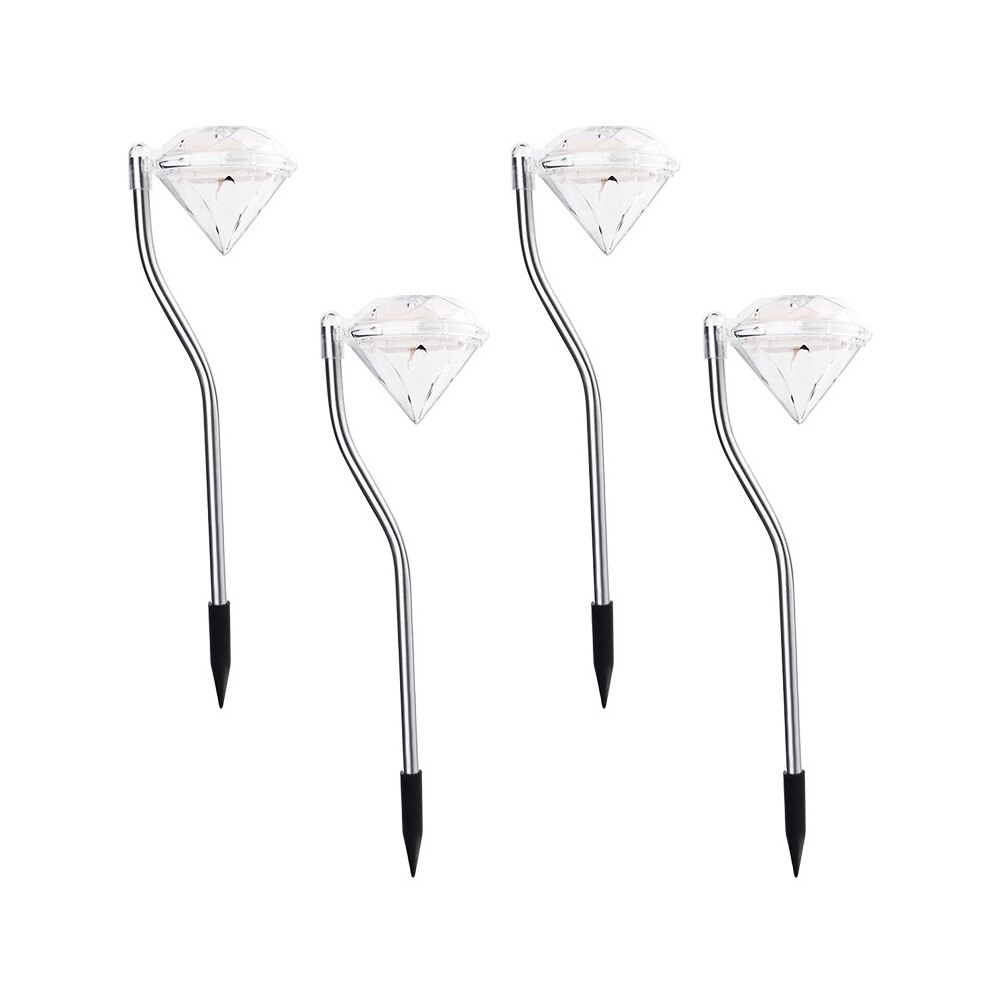 Solar led gazonlamp met rechte paal, waterdichte buitenlamp voor tuin, park, villa, pad, landschapsdecoratie, verlichting: Koud wit