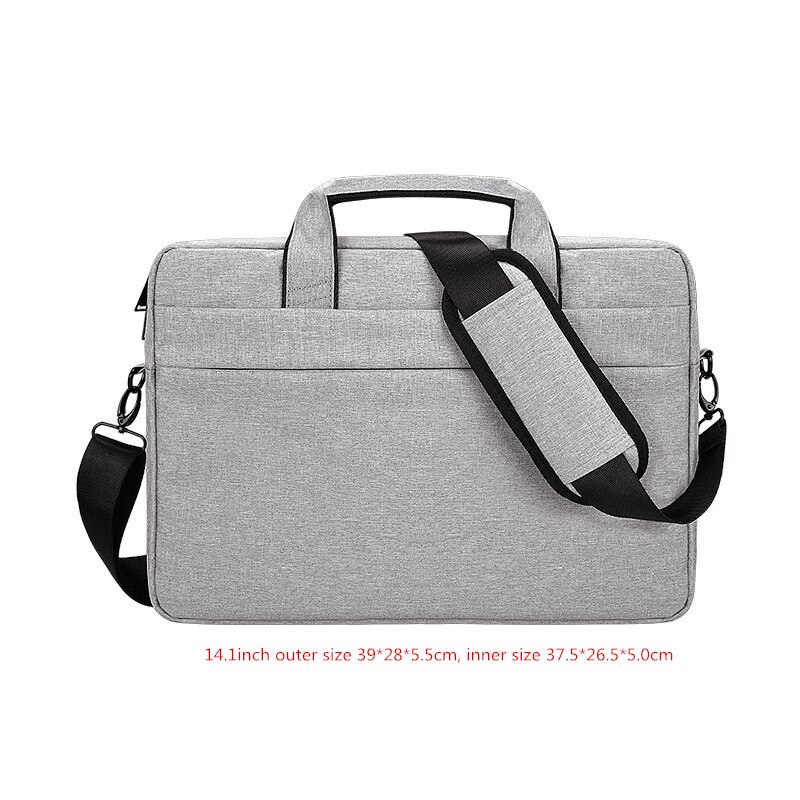 Bolso para ordenador portátil para hombre, bandolera, sísmica, resistente al agua, para oficina, viajes, negocios, bolsa de almacenamiento para teléfono: Gray M