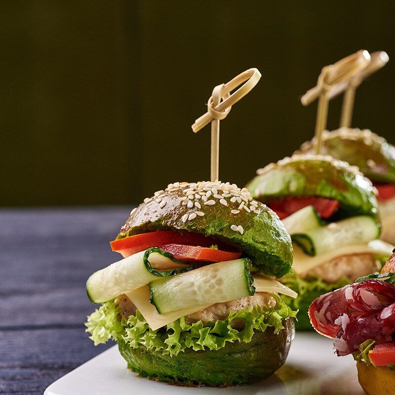 100Stck Bambus Obst wählt Cocktail Dekoration Zahnstocher Salat Sandwich Buffet Nachspeisen Aperitif Cocktail Stöcke Dekoration