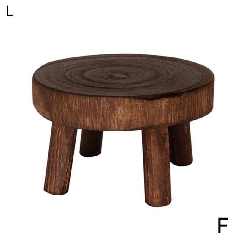 Banc en bois pour plantes à fleurs, support de Pot de fleurs, étagère d&#39;affichage succulente de jardin intérieur et extérieur, support de Base, tabouret en bois: F