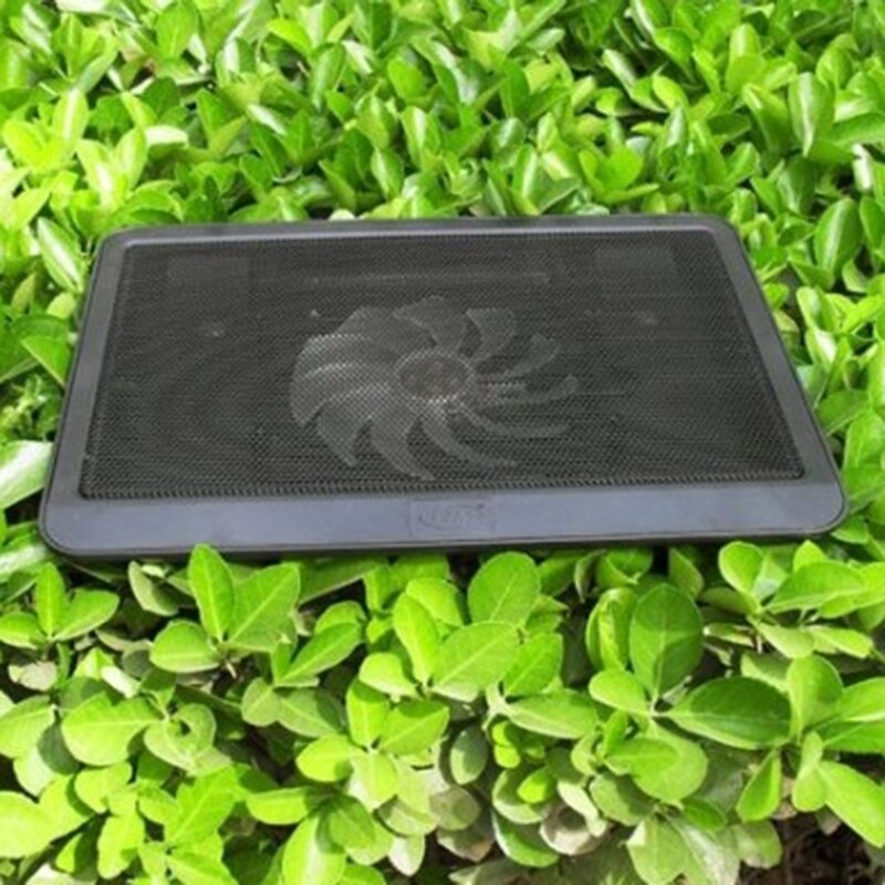 Laptop Cooling Pad Portable 2 USB Powered, Laptop Notebook Cooler Stand Chill Mat with 1 Blue LED Fans, Fits 12-14” F3MA