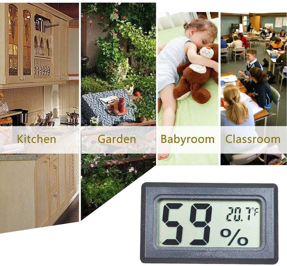 Mini Hygrometer Thermometer Digital Indoor Humidity Gauge Monitor with Temperature Meter Sensor Celsius/Fahrenheit