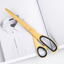 Golden Stainless Steel Scissors Household Office Ribbon-cutting Scissors Asymmetry Fabric Dressmaking Tailor Shear Cutting Tools