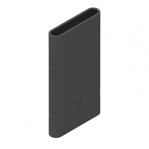 Siliconen Protector Stevige Beschermende Siliconen Power Bank Beschermhoes Voor Xiaomi Power Bank Tweede Generatie 10000Mah: Black