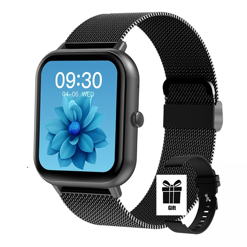Nowe luksusowe smartwatchi mężczyźni pełny ekran połączenie Bluetooth prezent walentynkowy budzik niestandardowe zdjęcie zegarek śledzący zdrowie kobiety 2025: Czerwony