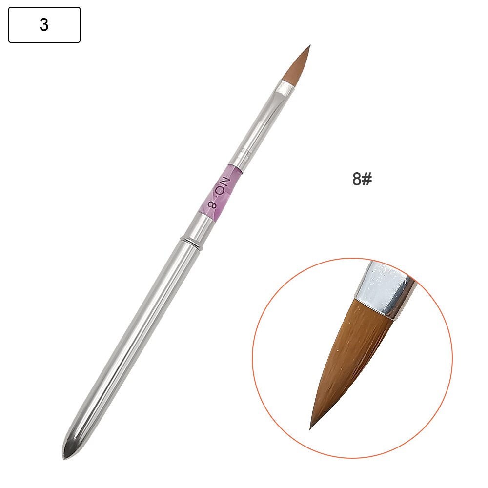 1p Kristall Nagel Pinsel 1 stücke Metall Gravur Malerei Nagel Kuli UV Gel Nagel Pinsel: Nein8