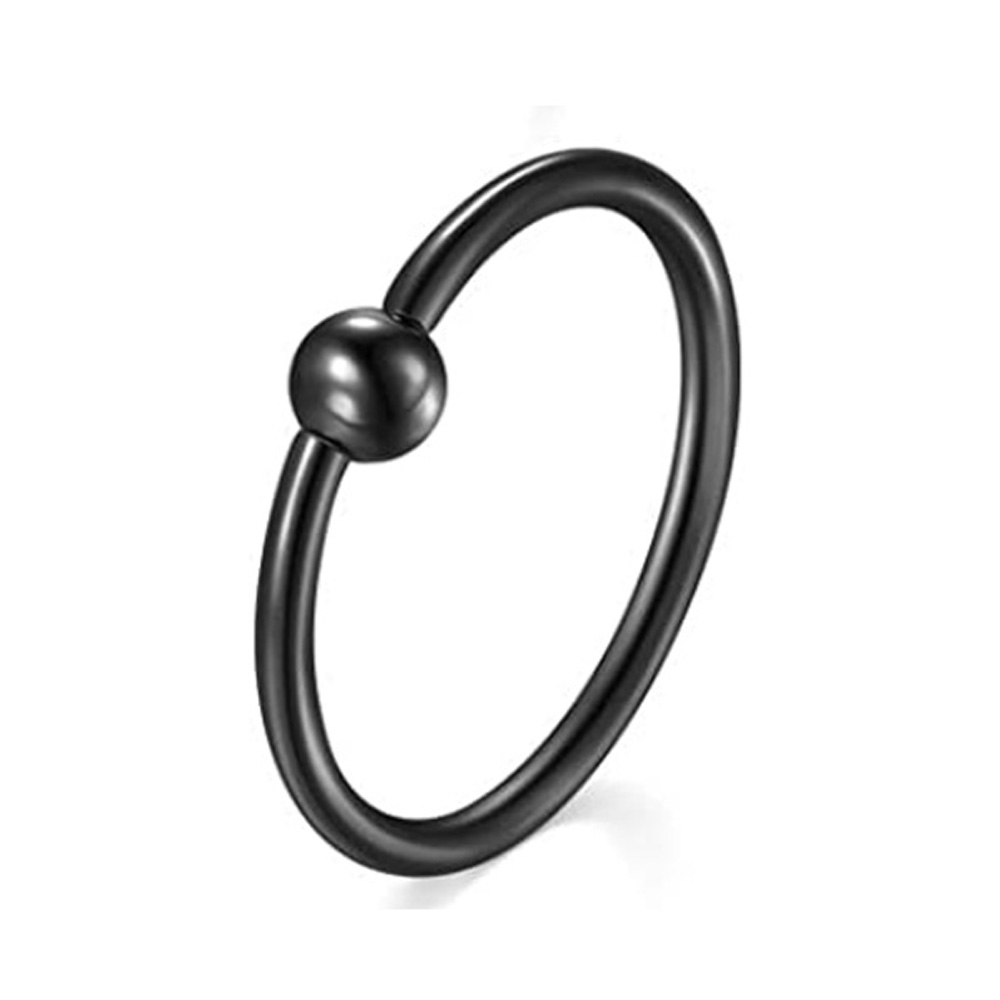 1 Stuks 16G 20G Roestvrij Staal Neusringen Hoepel Kraakbeen Helix Oor Piercing Tragus Lichaam Sieraden Voor Vrouw Man 6Mm/8Mm/10Mm/12Mm: GRIJS / Rhodium Plated