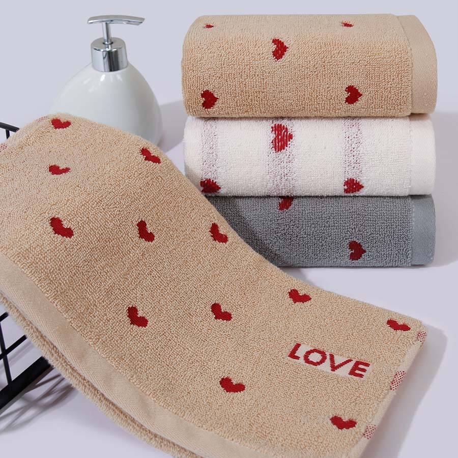 34x75cm Cute Love heart Towel for Adults Absorbent Quick Drying Spa Body Wrap Face Hair Shower lemon Towels Large Beach Cloth: Dark Khaki