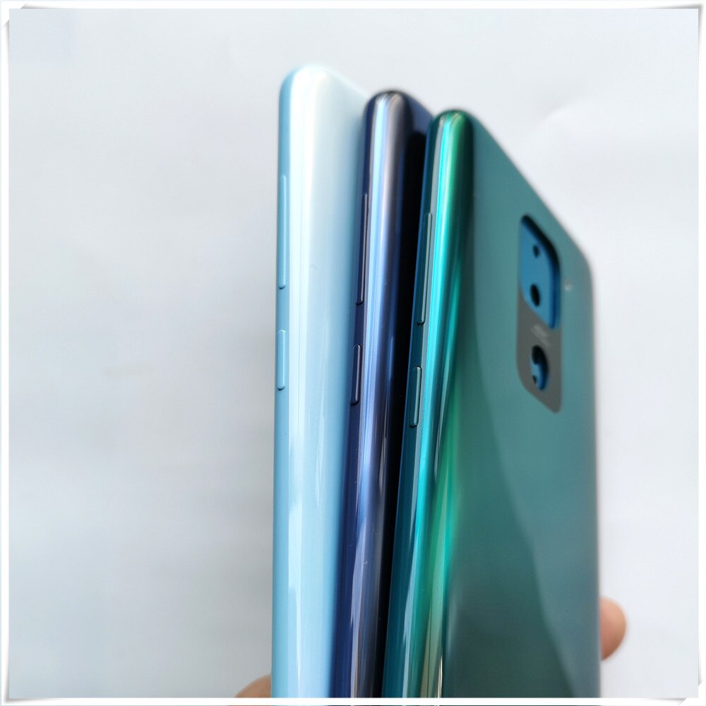 Original Back Cover Housing Door For Xiaomi Redmi Note 9 Rear Battery Cover Chassis + Side Buttons Red Mi Note9 Repair Parts
