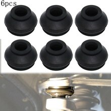 6pcs HQ Rubber Rod End Ball Joint Dust Boots Cover Black Universal Dust Cover Boot Gaiters Car Accessories
