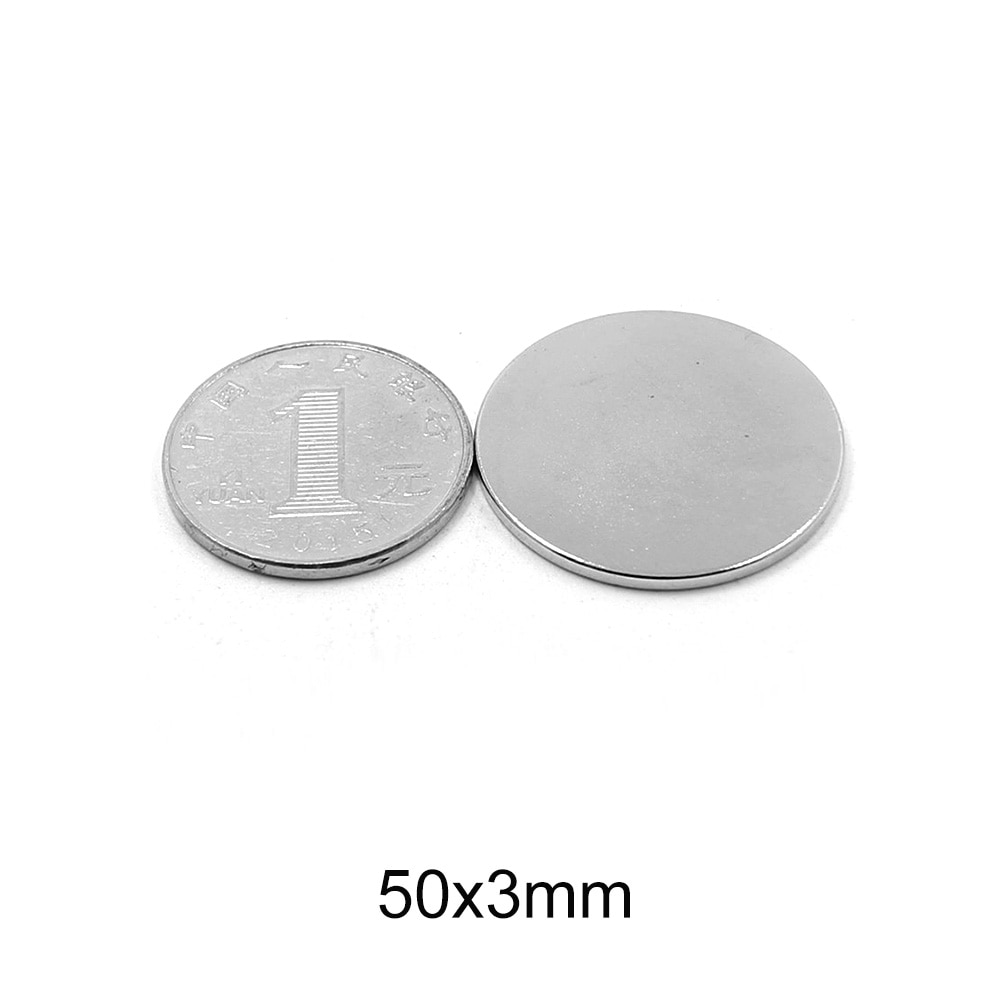 1/2/5/10PCS 50x3 mm big round magnets 50mm X 3mm Dics Strong Powerful Neodymium Magnet 50x3mm N35 Permanent Magnet 50*3 mm