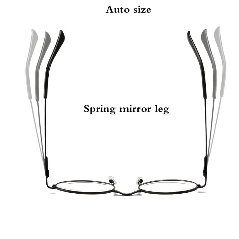 Retro-classic circular transparent lens metal frame men and women circular reading glasses retro-personality college style