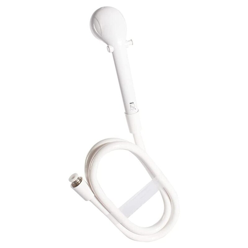 White RV Shower Head with Hose for Camper,Van,Travel Trailer, Motorhome and Boat