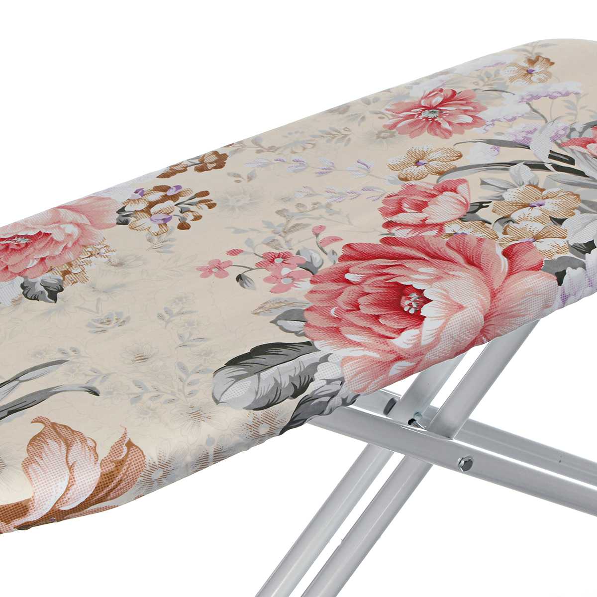 Adjustable Height Ironing Board Table Stand Portable Folding Space Saving Elasticated Household Ironing Board Heat Non-Slip