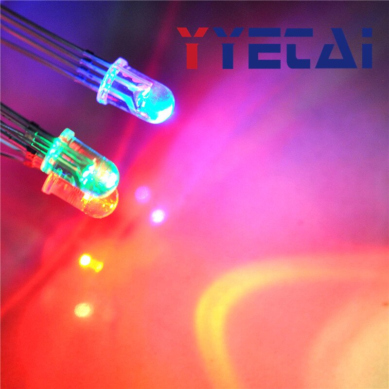 YongYeTai LED 5MM full-color RGB drie-kleuren RGB LED gemeenschappelijke anode benen