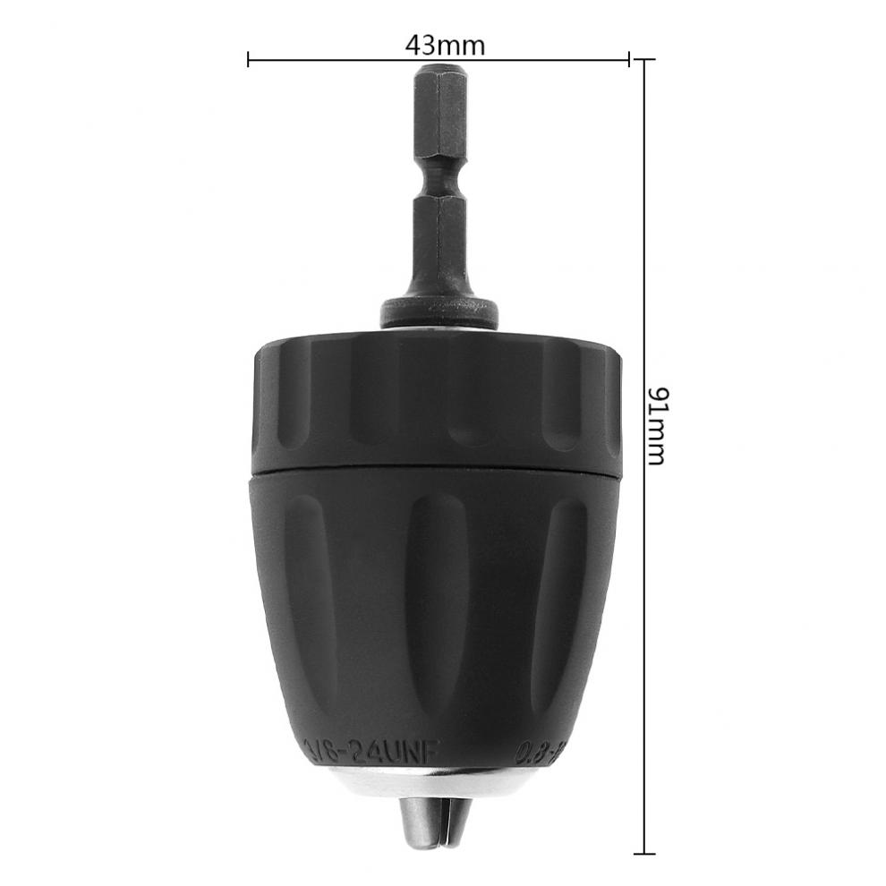 3/8-24UNF 0.8-10mm HSS autobloquant perceuse mandrin Impact marteau Conversion porte-foret avec poignée ronde bielle