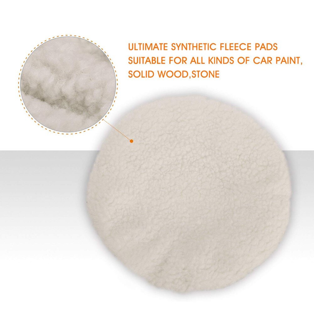 SPTA 7 Inch & 8 Inch Car Polisher Bonnet Max Waxer Bonnet Polishing Pad Sets For Wash 7 Inch & 8 Inch Car Polishers Pack of 5Pcs