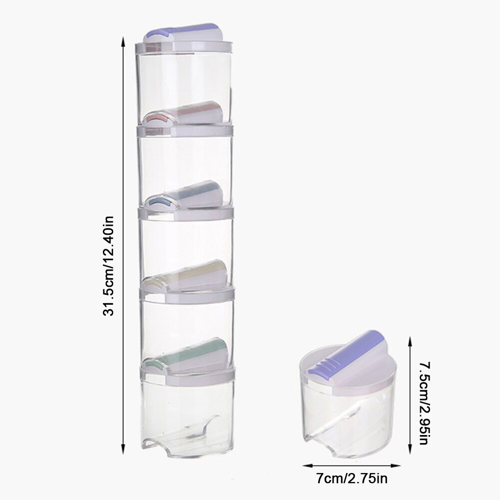 5pcs Plastic Kitchen Spice Containers With Lid Spice Bottles Seasoning Container Spice Jars Spice Seasoning Containers