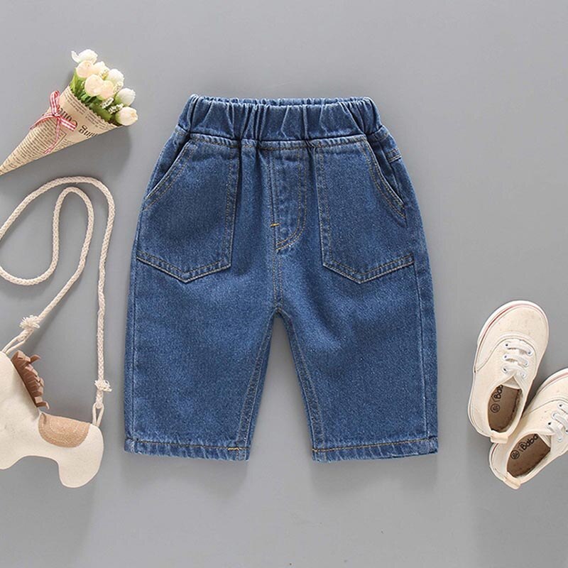 Jeans per bambini Jeans tinta unita per ragazze Jeans per bambini stile Casual vestiti per bambini estivi per ragazze: 3T