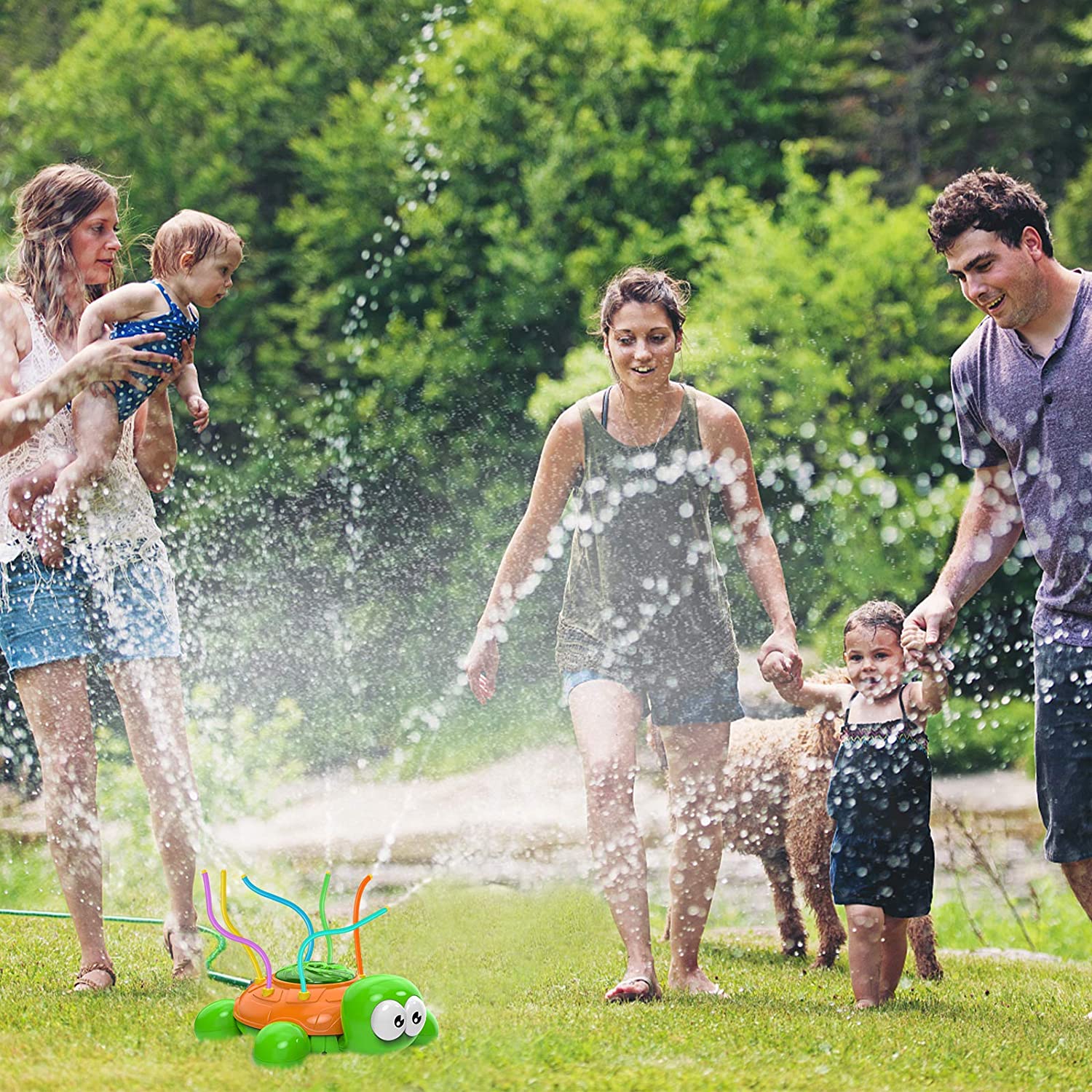 Outdoor Schildpad Water Sprinkler Speelgoed Voor Kinderen En Peuters Wiggle Buizen Spuiten Spatten Zomer Achtertuin Zwembad