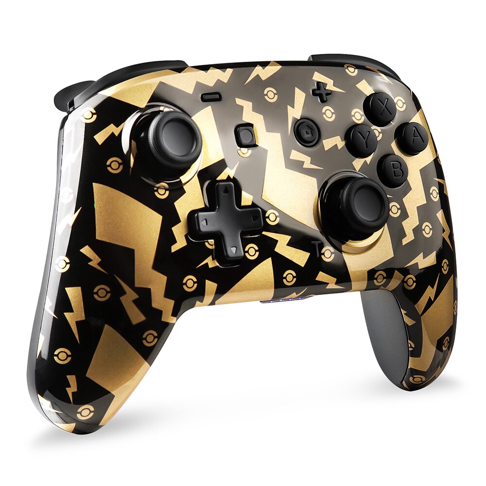 EasySMX-mando inalámbrico YS06 para Nintendo Switch Pro, mando con vibración LED, Bluetooth, color negro y dorado