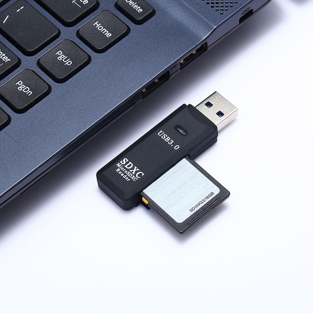Adaptador de lector de tarjetas de memoria SD USB 3,0, alta velocidad, duradero, para Micro SD SDXC TF GDeals