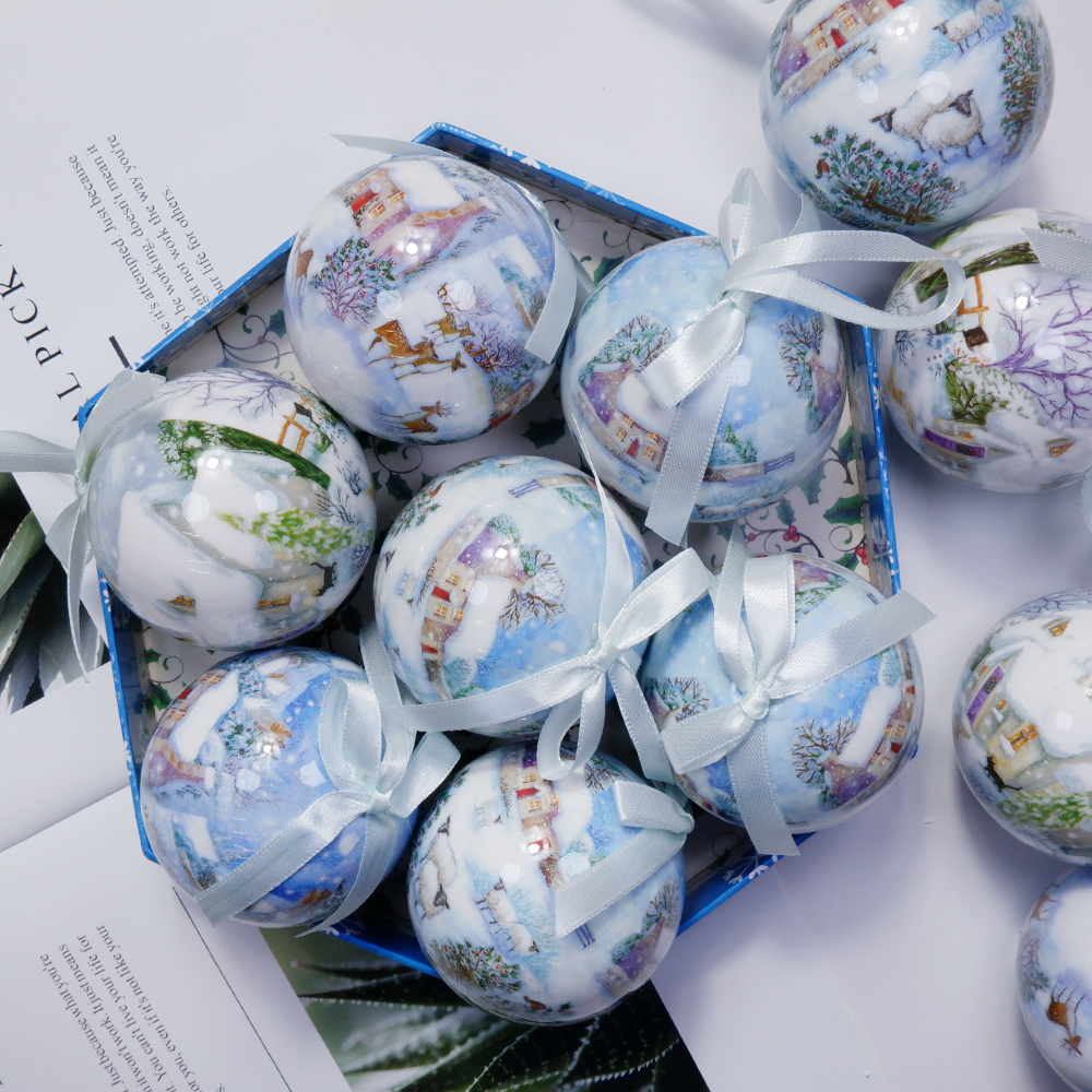 7PCS Christmas Balls Large Home Decoration Tree Balls Xmas Party Decor Christmas Spheres Christmas Tree Hanging Ornament