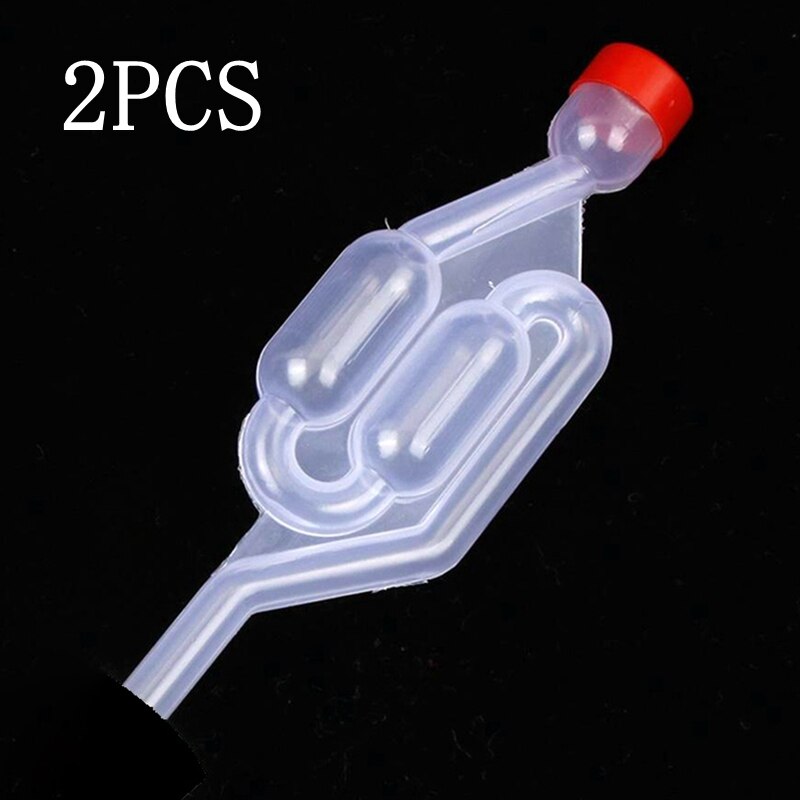 2pcs/Lot Home Brew Wine Fermentation Airlock With Silicone Stoppers Plug Airlock Seal Valve Bubbler Fermentation Brewing Tools: Only Airlock