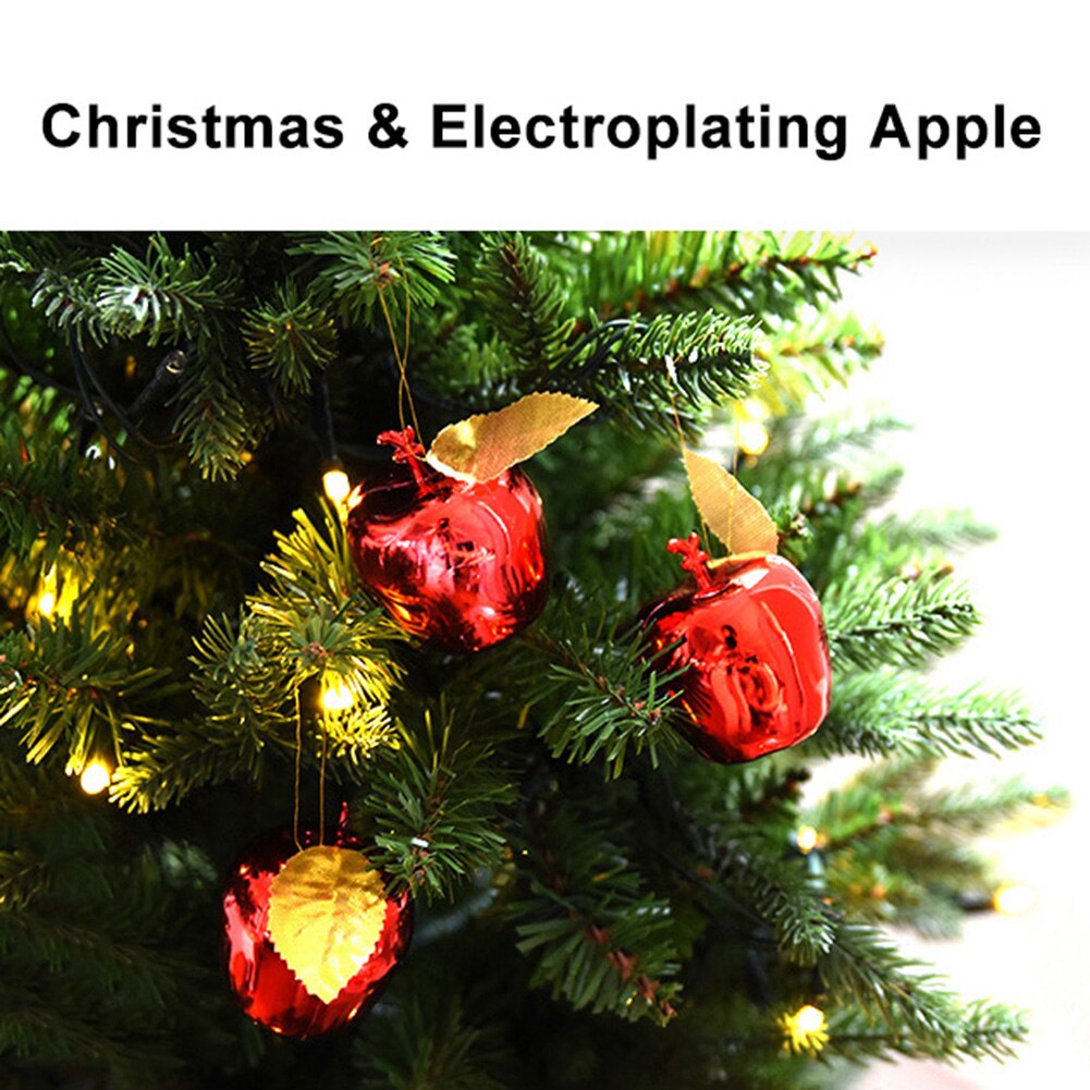 12Pcs Kerst Apple Ornamenten Xmas Tree Opknoping Hanger Festival Party Decor