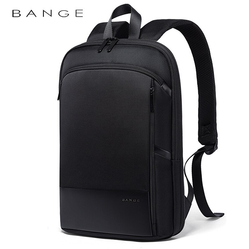 Bange Mannen Business Waterdicht 15.6 &quot;Laptop Rugzak Mode Mannelijke Klassieke Mode Reizen Moto &amp; Biker Licht Scalable Schoudertassen: Black