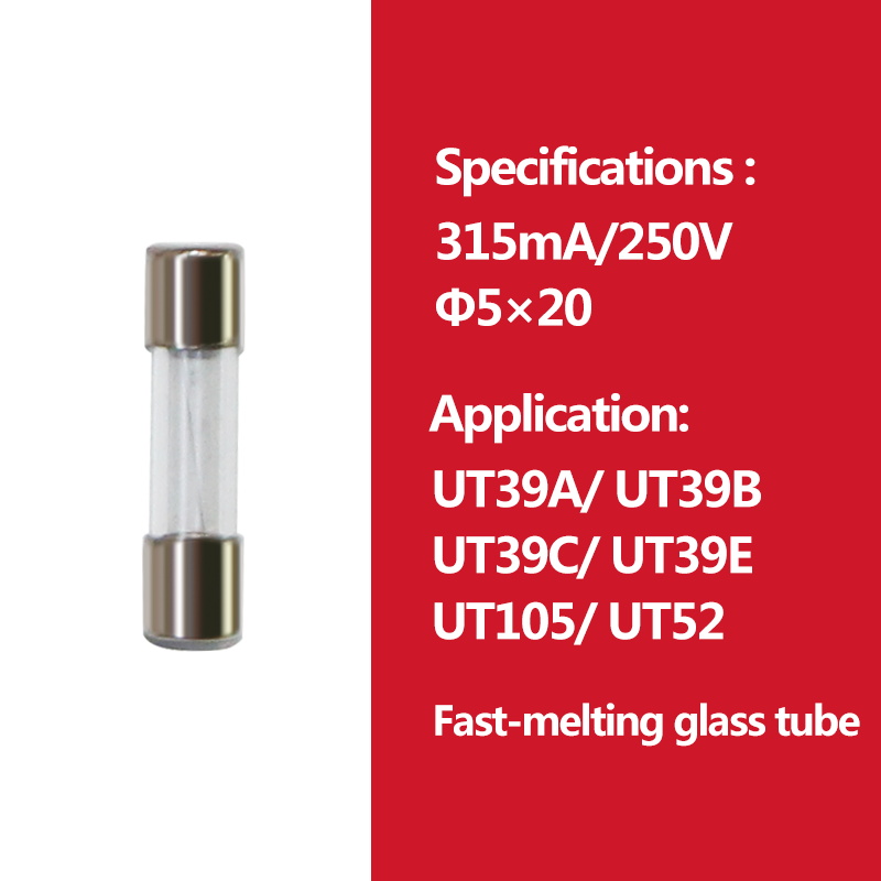 2pcs/lot UNI-T Cartridge Fuse Fast Fuse Porcelain Tube For Uni-t Multimeter UT139 UT890 UT39 UT105 UT171 Series: 315mA 250V