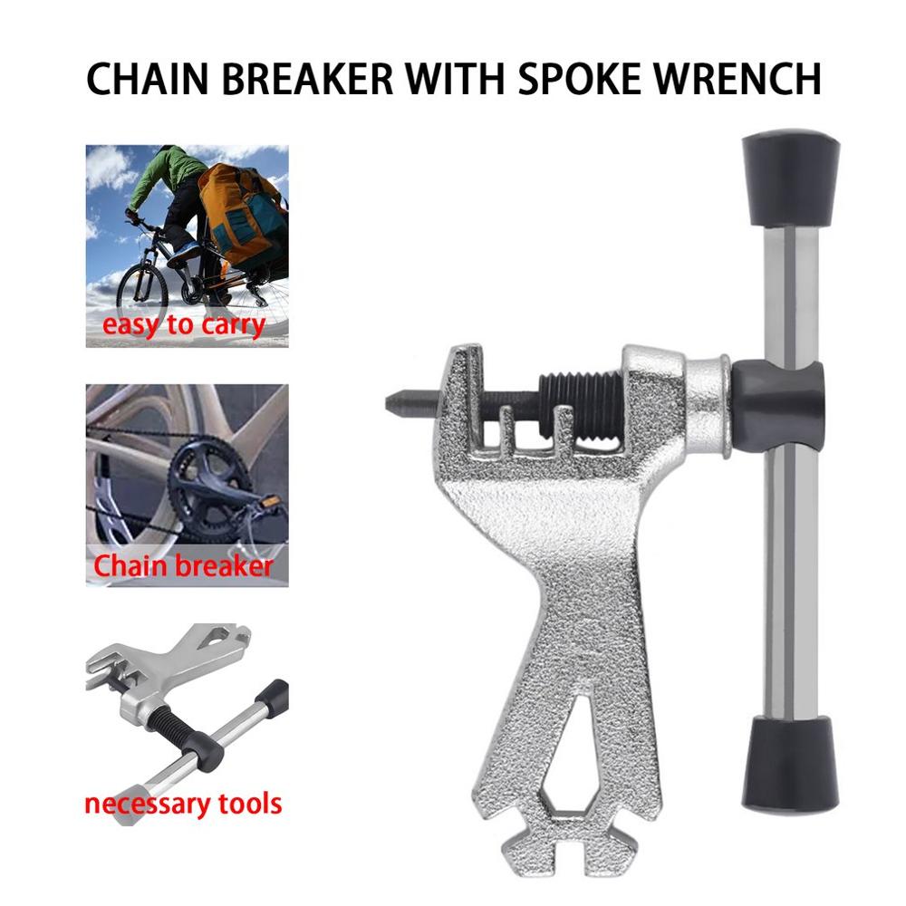 Mini Bike Cycling Bicycle Chain Breaker Splitter Cutter Repair Tool With Spoke Wrench