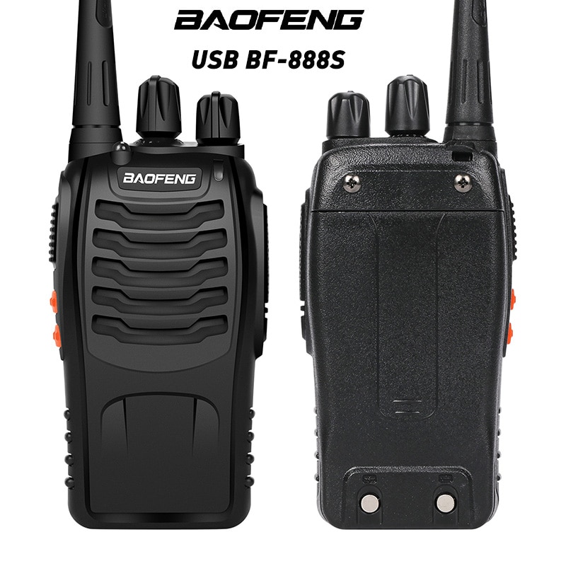 BaoFeng 1/2pcs BF-888S Walkie Talkie USB adattatore di carica UHF 400-470MHZ 2-Way Radio 16CH A Lungo Raggio con il trasduttore auricolare