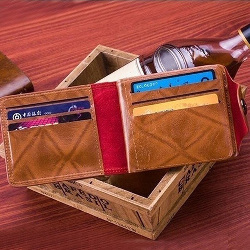 Leather Men Wallets Short Male Small Bag Business Purses Card Holder Classic Wallet For Men High