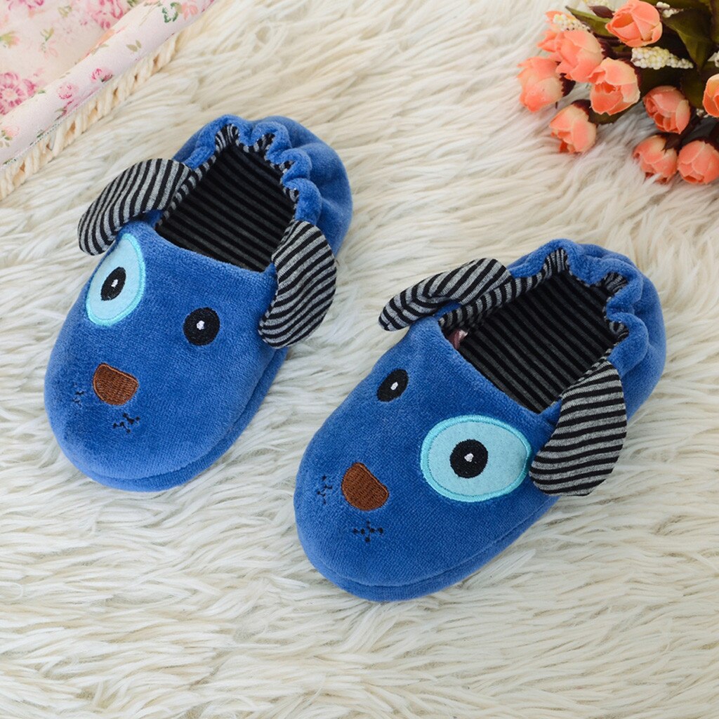 JAYCOSIN-pantoufles d'hiver pour enfants, mignonnes, chaussures de dessin animé, chaudes et plates, antidérapantes pour enfants et filles, semelles souples