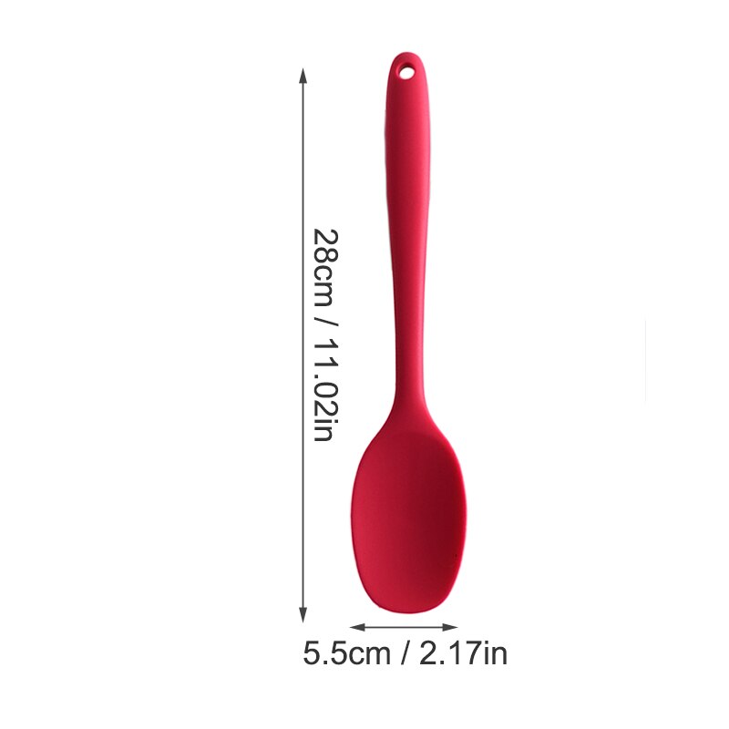 MOSEKO Silicone Spoon Mixing Spoon Cake Pastry Butter Cream Spatula Kitchen Baking Accessories DIY Cake Decorating Tools: Larger